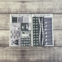 Load image into Gallery viewer, Black & White Halloween Weekly Sticker Kit