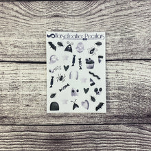 Load image into Gallery viewer, Black & White Halloween Weekly Sticker Kit