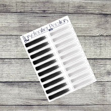 Load image into Gallery viewer, Black & White Halloween Weekly Sticker Kit