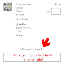 Load image into Gallery viewer, CUSTOM Script Planner Stickers