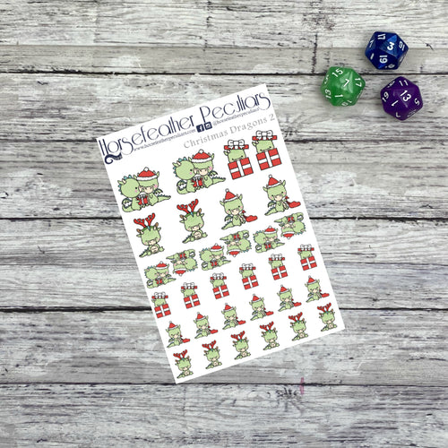 Christmas Dragon 2 Planner Stickers