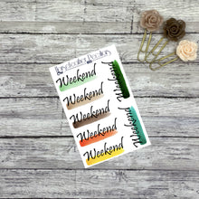 Load image into Gallery viewer, Weekend Banner Planner Stickers