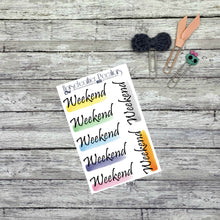 Load image into Gallery viewer, Weekend Banner Planner Stickers