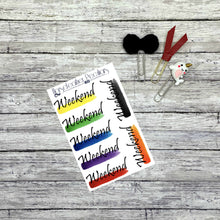 Load image into Gallery viewer, Weekend Banner Planner Stickers