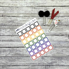 Load image into Gallery viewer, Square Outline Functional Planner Stickers