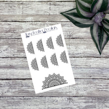 Load image into Gallery viewer, Mini Half Mandala Planner Stickers