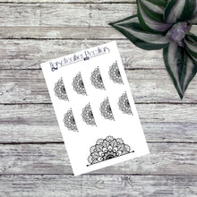 Load image into Gallery viewer, Mini Half Mandala Planner Stickers
