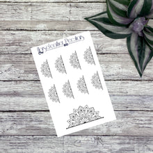 Load image into Gallery viewer, Mini Half Mandala Planner Stickers