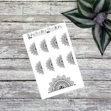 Load image into Gallery viewer, Mini Half Mandala Planner Stickers