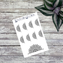 Load image into Gallery viewer, Mini Half Mandala Planner Stickers