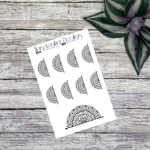 Load image into Gallery viewer, Mini Half Mandala Planner Stickers