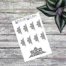 Load image into Gallery viewer, Mini Half Mandala Planner Stickers