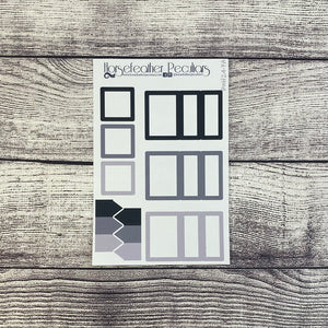 Black & White Halloween Weekly Sticker Kit