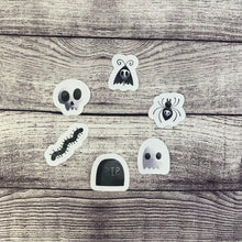 Load image into Gallery viewer, Black &amp; White Halloween Weekly Sticker Kit