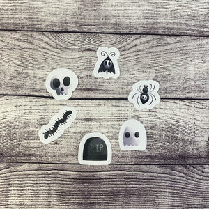 Black & White Halloween Weekly Sticker Kit