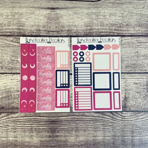 Pink Halloween Weekly Sticker Kit