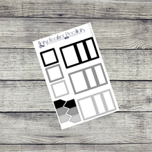 Load image into Gallery viewer, Black &amp; White Halloween Weekly Sticker Kit