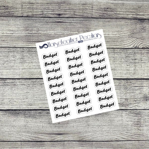 Budget Script Planner Stickers