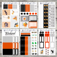 Candy Corn Witch Weekly Sticker Kit