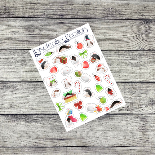 Christmas Ratties Deco Stickers