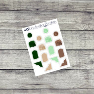 Earth Day Paint Splotch Stickers