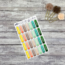 Load image into Gallery viewer, Day of the Week Cover Planner Stickers