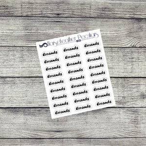 Errands Script Planner Stickers