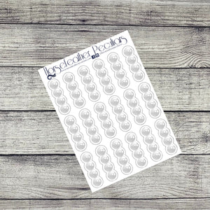 Small Full Moon Checklist Planner Stickers