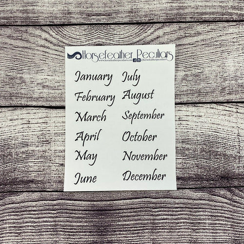 Monthly Script Planner Stickers