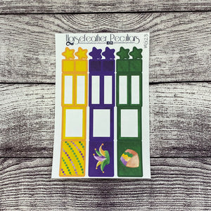 Mardi Gras Weekly Sticker Kit
