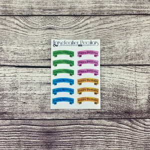 Pastel Birthday Weekly Sticker Kit