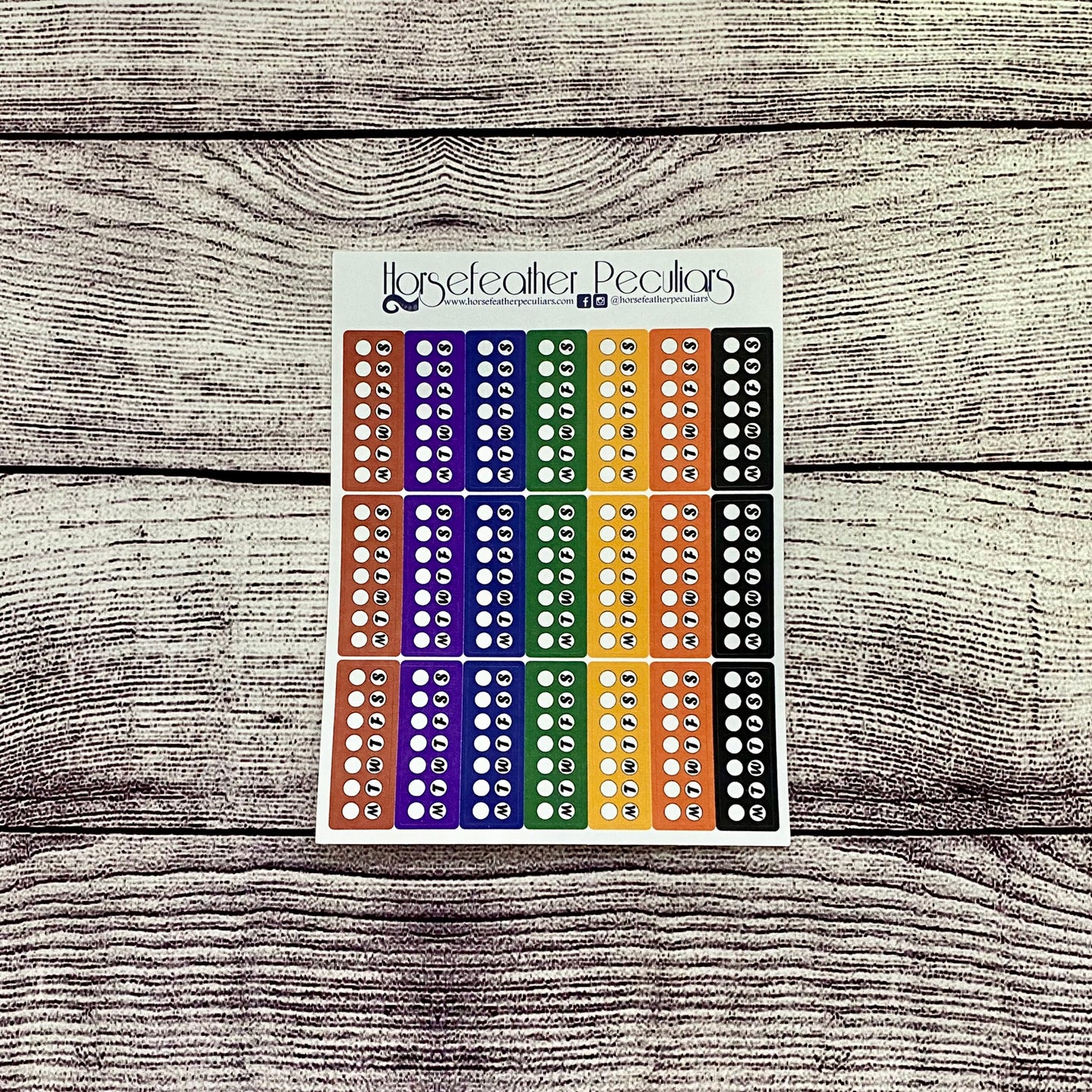 Pain or Mood Trackers Planner Stickers