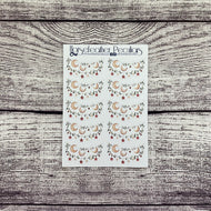 Yule Witch Moon Deco Horizontal Planner Stickers