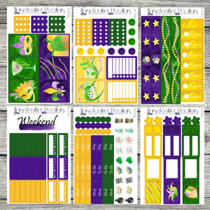 Mardi Gras Weekly Sticker Kit