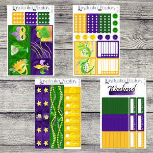 Mardi Gras Weekly Sticker Kit