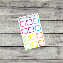 Load image into Gallery viewer, Mini .8in Square 'Sticky Note' Functional Planner Stickers