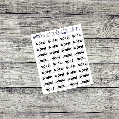 NOPE Script Planner Stickers