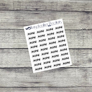 NOPE Script Planner Stickers