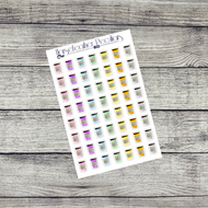 Watercolor Coffee Cup Icons