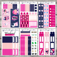 Pink Halloween Weekly Sticker Kit