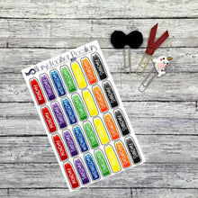 Load image into Gallery viewer, Day of the Week Cover Planner Stickers