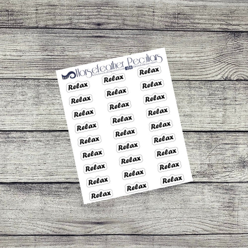 Relax Script Planner Stickers