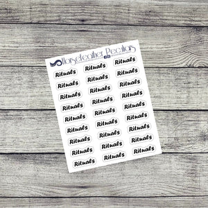 Rituals Script Planner Stickers