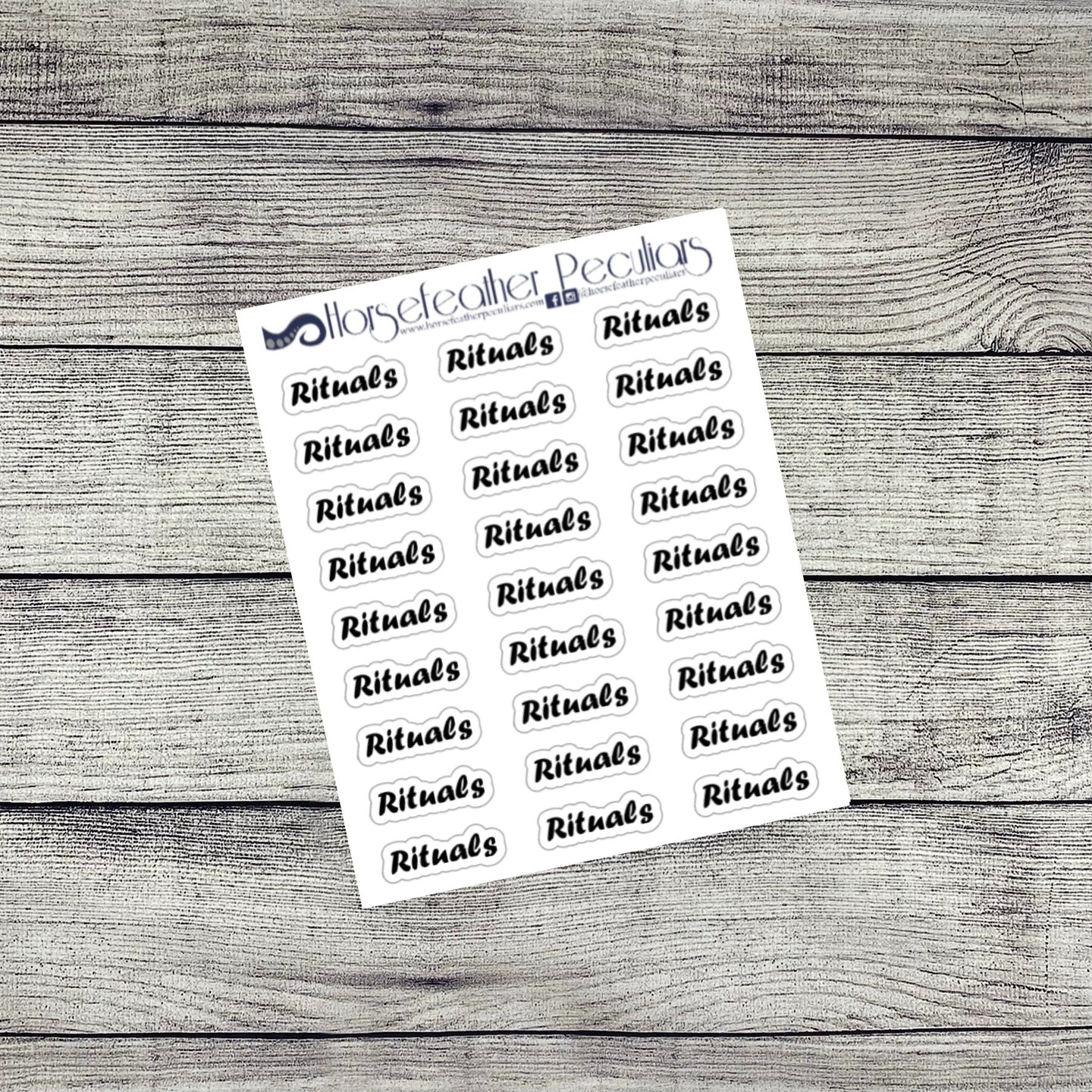 Rituals Script Planner Stickers