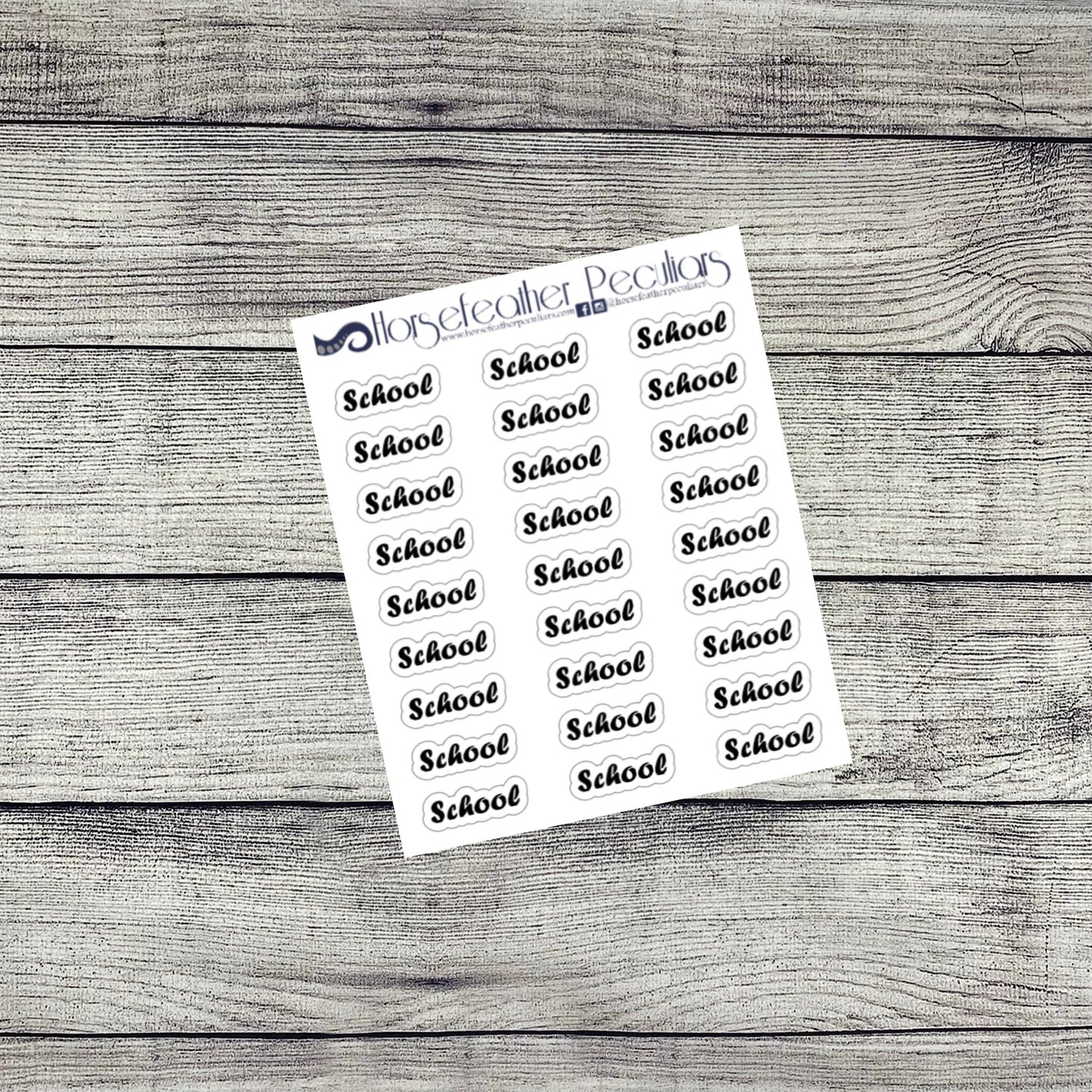 School Script Planner Stickers