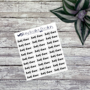 Self Care Script Planner Stickers