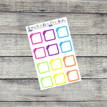 Load image into Gallery viewer, Standard 1.25" Square 'Sticky Note' Functional Planner Stickers