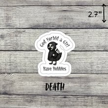 Load image into Gallery viewer, God Forbid A Girl Have Hobbies Goose Diecut Stickers