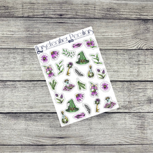 Load image into Gallery viewer, Green Witch a5 Weekly Sticker Kit