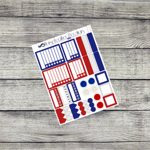 America the Beautiful a5 Weekly Sticker Kit